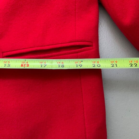 VTG Harvé Benard Med/Large Blazer Red Wool Cashmere Bl Single Button Old Money - Picture 8 of 12